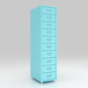 China home Mobile Metal 10 Drawers Storage Cabinet  With Castor Wheels on sale