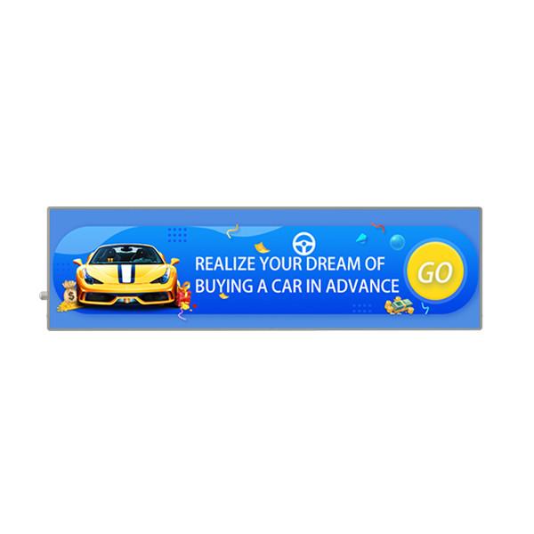 Quality ODM P2.7 Transparent SMD Car Rear Window LED Display Advertising Screen 936*250mm for sale