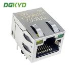 RJ45 Network Connector 1000M Base-T Integrated Filter With Light Strip Shielding