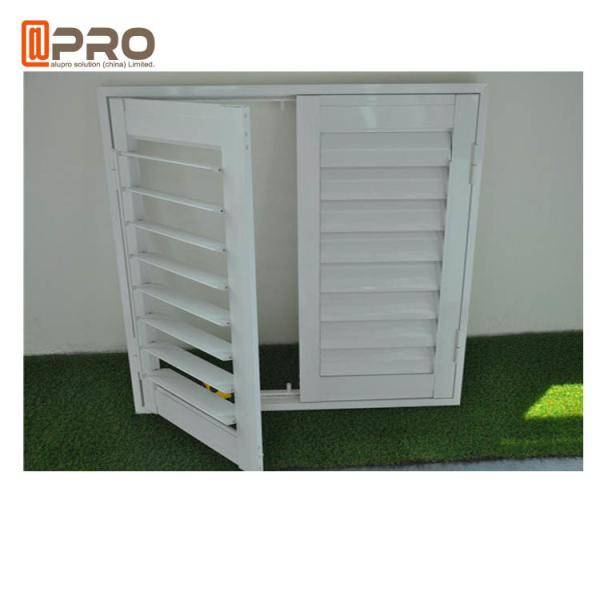 Quality Multi Color Aluminium Louver Window Aerofoil Shape Or Half Aero Blade Type for sale