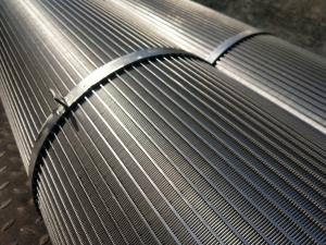 China High Mechanical Strength Reverse Wedge Wire Screen Pipe With Reinforcing Rib on sale