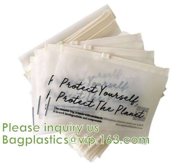 Quality Eco-Friendly Zipper Reusable Bags, Compostable, Biodegradable, Slider Reusable Bags, PLA +PBAT for sale