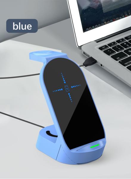 Quality White 3 In 1 QI Wireless Charger Compatible with Compatibility Qi-enabled Devices for sale
