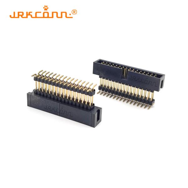 Quality SMT 2mm Pitch Pin Box Header Connectors Double Row Header Brass For Pcb for sale