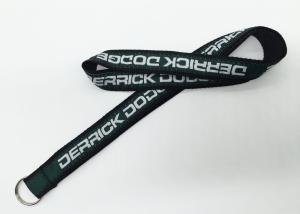 China Orangnic Cotton Custom Printed Lanyards For Keys , Black Dye Sublimated Lanyards on sale