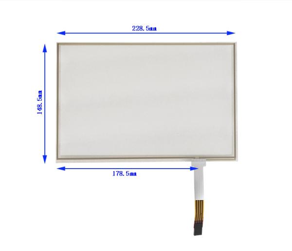 217 X 136.2mm 10.1 Inch Resistance Touch Screen With FPC Connection Response