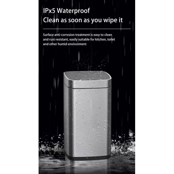 Living Room High-end Light Luxury Modern Induction Toilet with Cover Simple Smart Household Trash Can