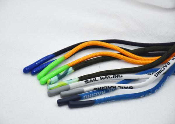 Quality SGS 3mm 4mm 5mm Polyester Drawstring Cord With Silicone Bullet End Tips for sale