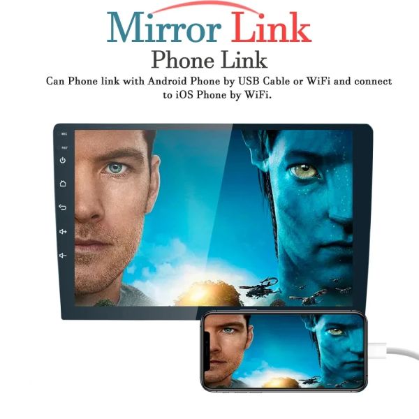 Universal 10 inch 2 32GB Carplay Android Auto CD Player for Customer Requirements