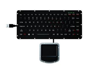 IP65 Silicone Rubber Military Keyboard PS2 USB With 400DPI Touchpad