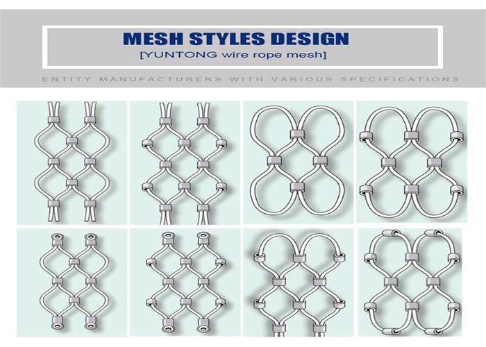 Diamond Strongest Type Tend Knotted Ss Rope Mesh AISI304 For Zoo Enclosure