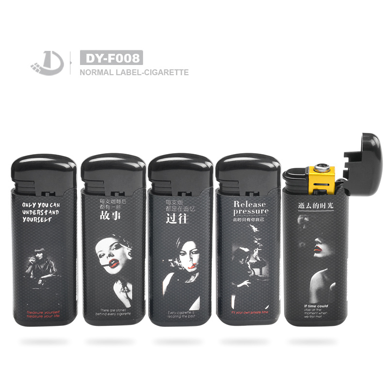 Newest Style Flip Turbo Flame Piezo Windproof Refillable Gas Lighter