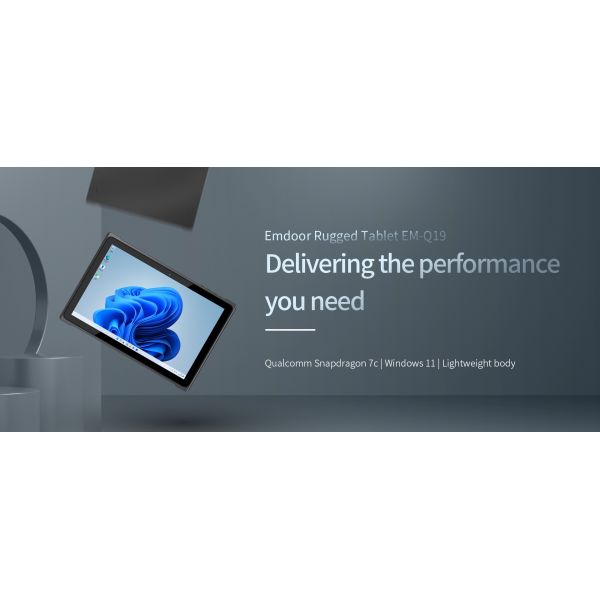 EM-Q19 10.1 Inch Waterproof Win 11 Rugged Tablet Repair Service GPS 4G 9500mAh Battery IP65 Bluetooth Capacitive Touch