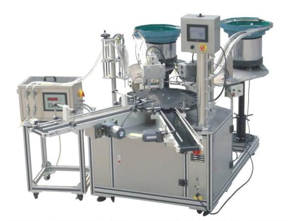 Quality 40bpm 1000ml Bottle Filling And Capping Machine Liquid Powder Rotary Screw Press for sale
