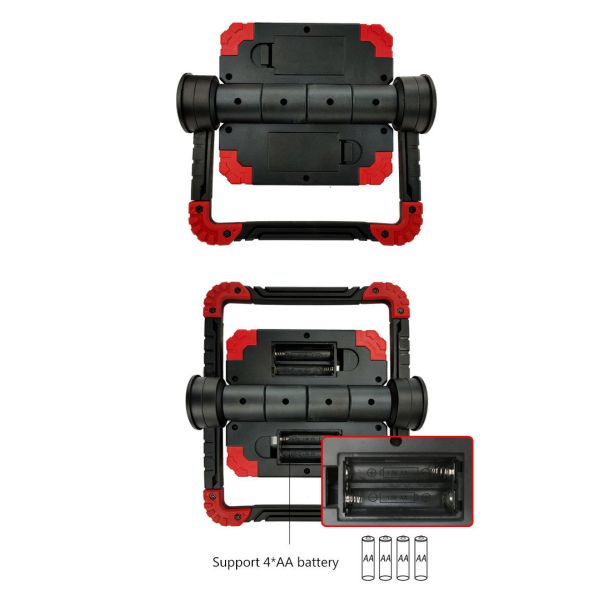 20W 200mm Portable LED Work Light Stand 4AA Battery COB