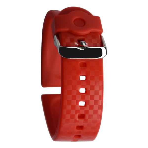 Quality Checkerboard Style Silicone Rubber Wristband Multi Color watch band 24mm for sale
