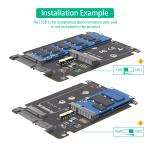 Full-size NGFF M.2 B Key/mSATA SSD to 2.5 SATA3 Adapter 2 in 1 with Plastic