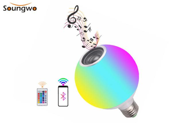 Quality 12W E27 Smart LED Bluetooth Speaker Bulb Stereo Audio RGB Color Changing for sale