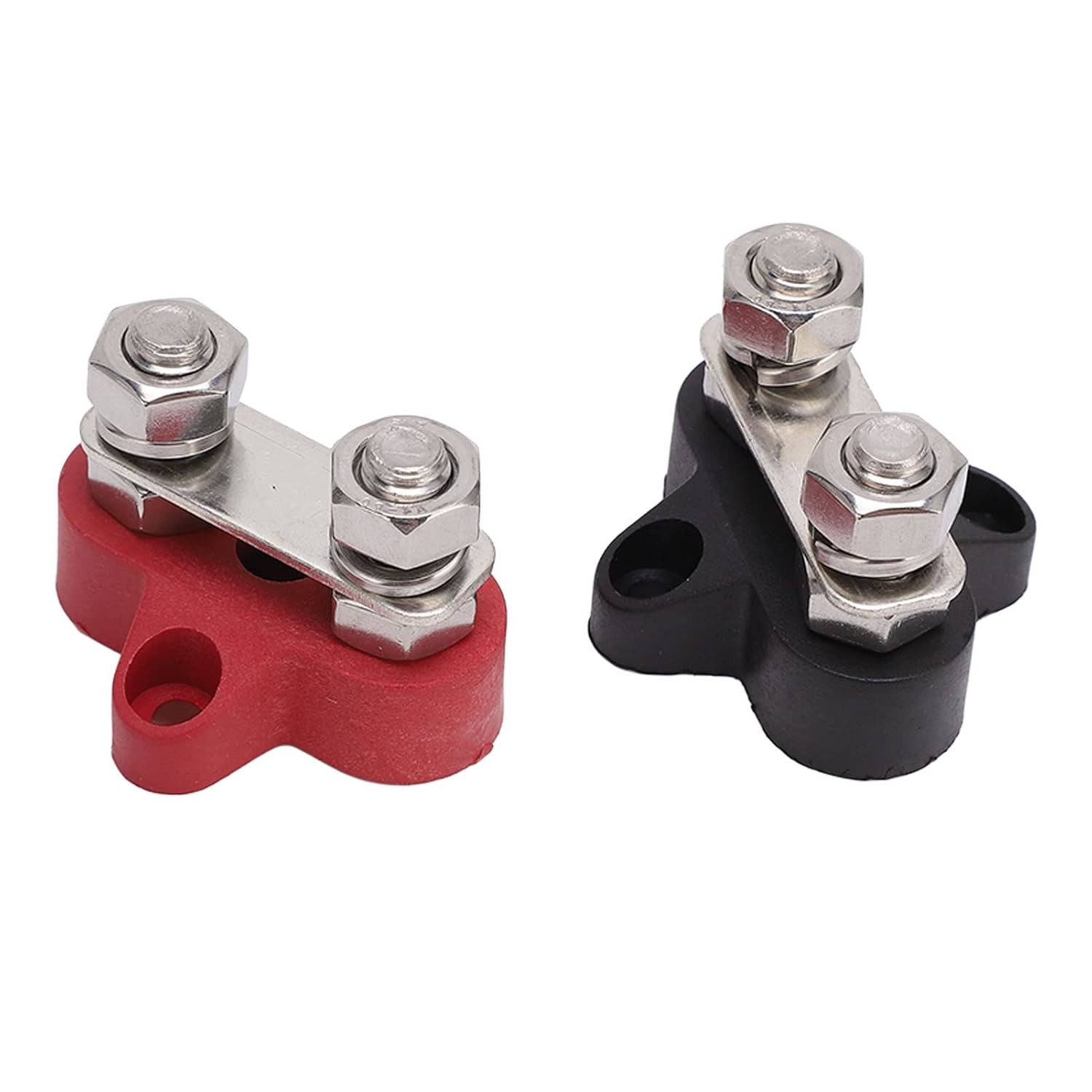 Bus Bar 12V 200A Battery Power Distribution Block 5/16" Dual Studs 12 Volt Terminal Block Busbar Junction Block For Auto Car Marine Boat Positive