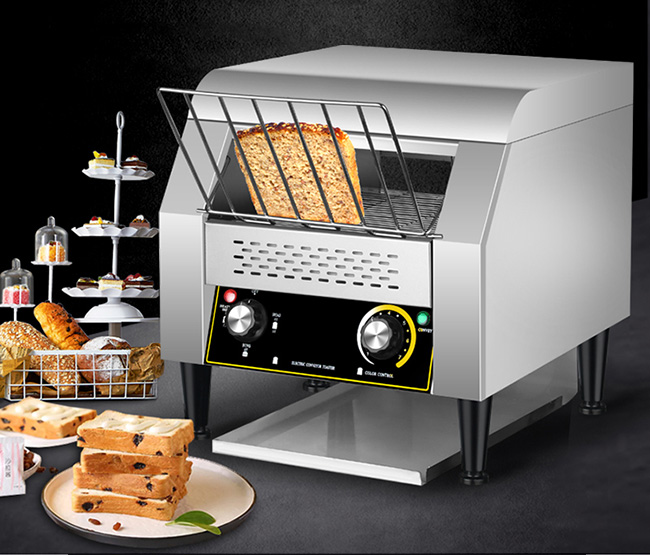 Small Bakery Product Making Machine Adjustable Chain Speed Bread Conveyor With Different Baking Effects