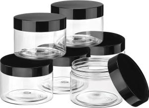 China Plastic Pot Jars Round Clear Leak Proof Plastic Container Jars with Lid for Travel Storage, Eye Shadow, Nails, Paint on sale