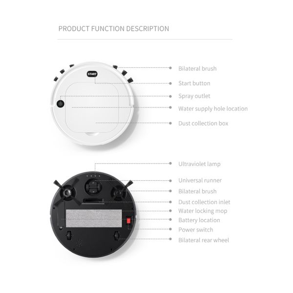 90Min 120m2 Robot Vacuum For Carpet Intelligent Home Appliances
