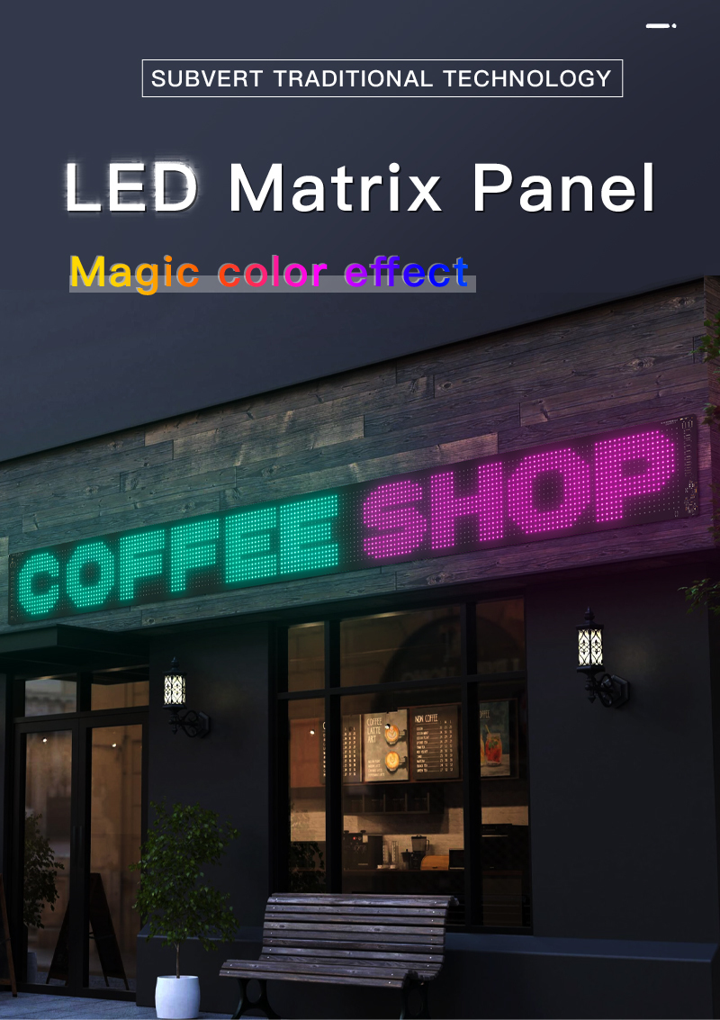 898x192mm Bluetooth Connection LED Matrix Panel Flexible Screen and 5V2A10W Power Supply with Pixel Size 16*96plus