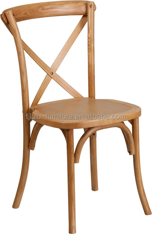 Restaurant and Hotel Solid Wood Woven Cross Back Chair in Modern Nordic Style for Wedding