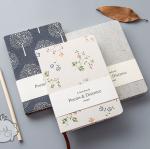 Cloth Linen Custom Journal Notebook Hard Cover With Blank Lined Paper 128 Sheets