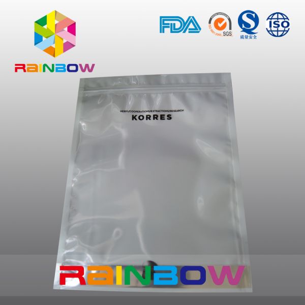 Customized Logo Transparent Front Poly Zipper Bag For Electronic Packing