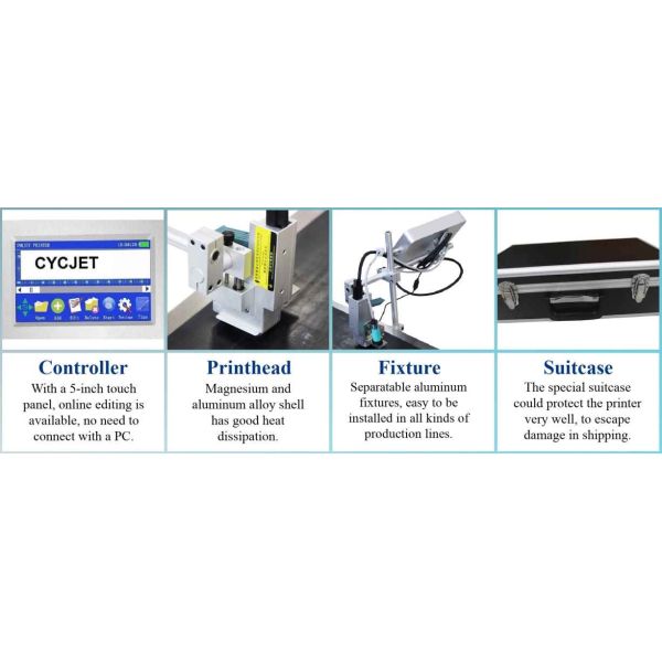1-25.4mm Height Thermal Inkjet Printer
