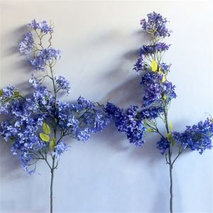 Safe Jacaranda Wood Purple Artificial Flower Tree Fire Retardant