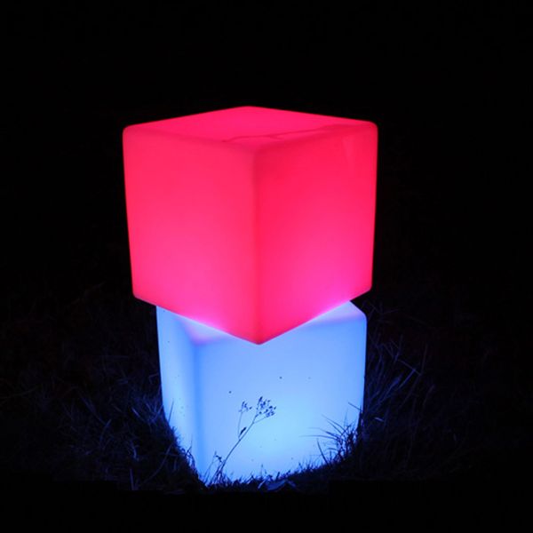 Plastic LED Cube Light With Remote Control And Adjustable Brightness