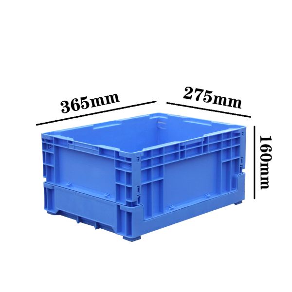 External Size 365*275*160mm Small Foldable Moving Crates for Convenient Transportation
