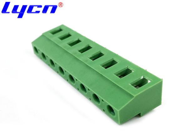 Quality 5 - 6mm Length Single Row Terminal Block 7.62mm PA66 Horizontal Line for sale