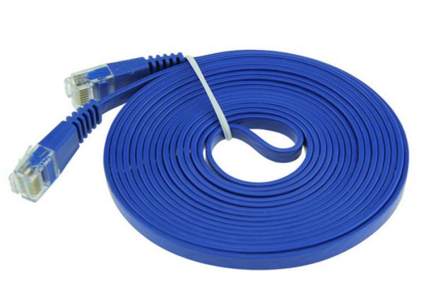 Flat Ethernet LAN Network Data Cable Flame Resistant Polyethylene Insulation