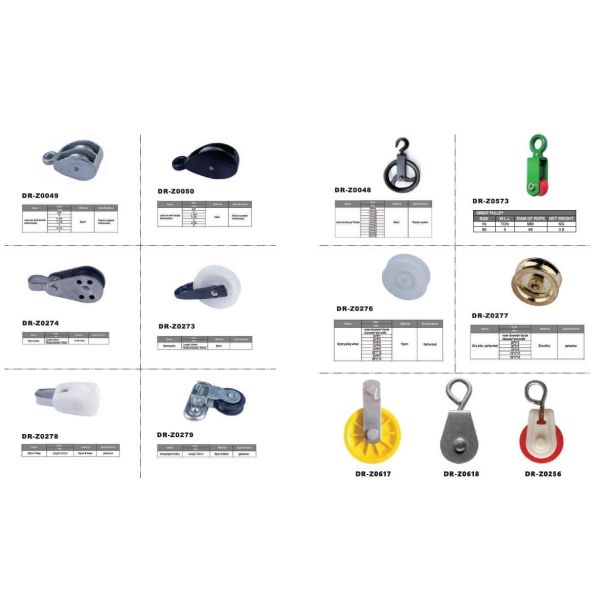 DR-Z0274 Steel Marine Nylon Sheave Die Cast Pulley Stainless Steel Pulleys 60x25mm