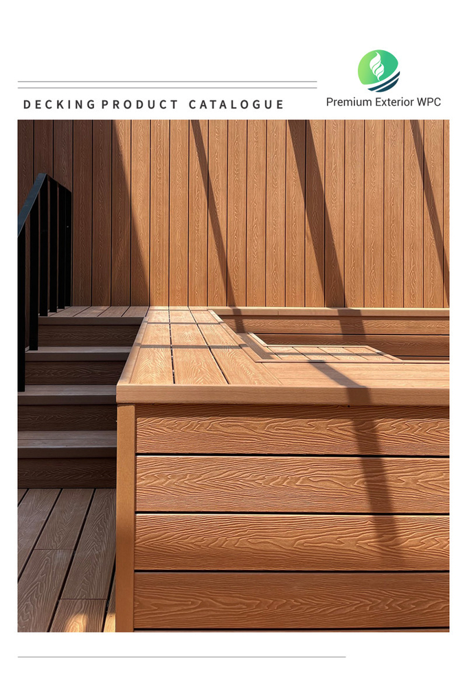 Weather Resistant 3D Composite Decking Profile Waterproof WPC Hollow Board
