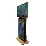 Floor Standing Double Sided Kiosk , Internet Remote Control Vertical Digital