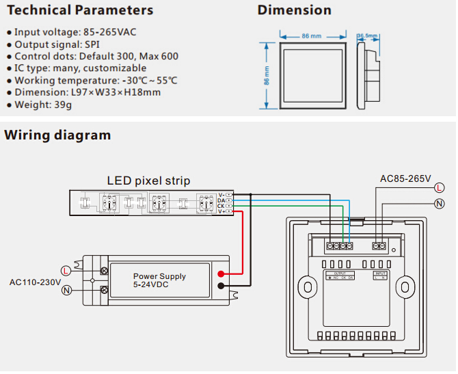 SPI Compatible RGB LED Light Controller With Fast And Precise Color Control