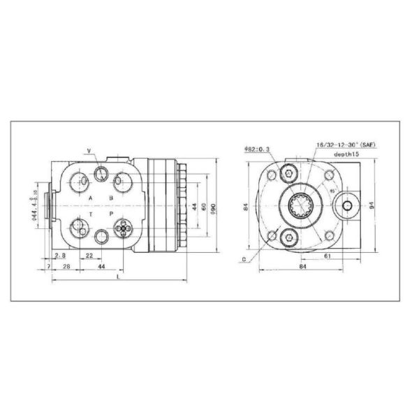 High Performance Hydraulic Steering Unit , Orbital Steering Pump 060 101S