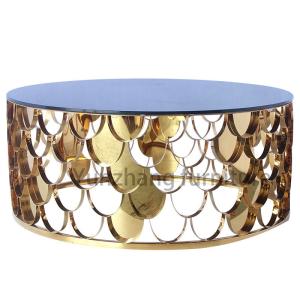 Advanced Scale Coffee Table , Coffee Center Table With Tempered Mirror Glass