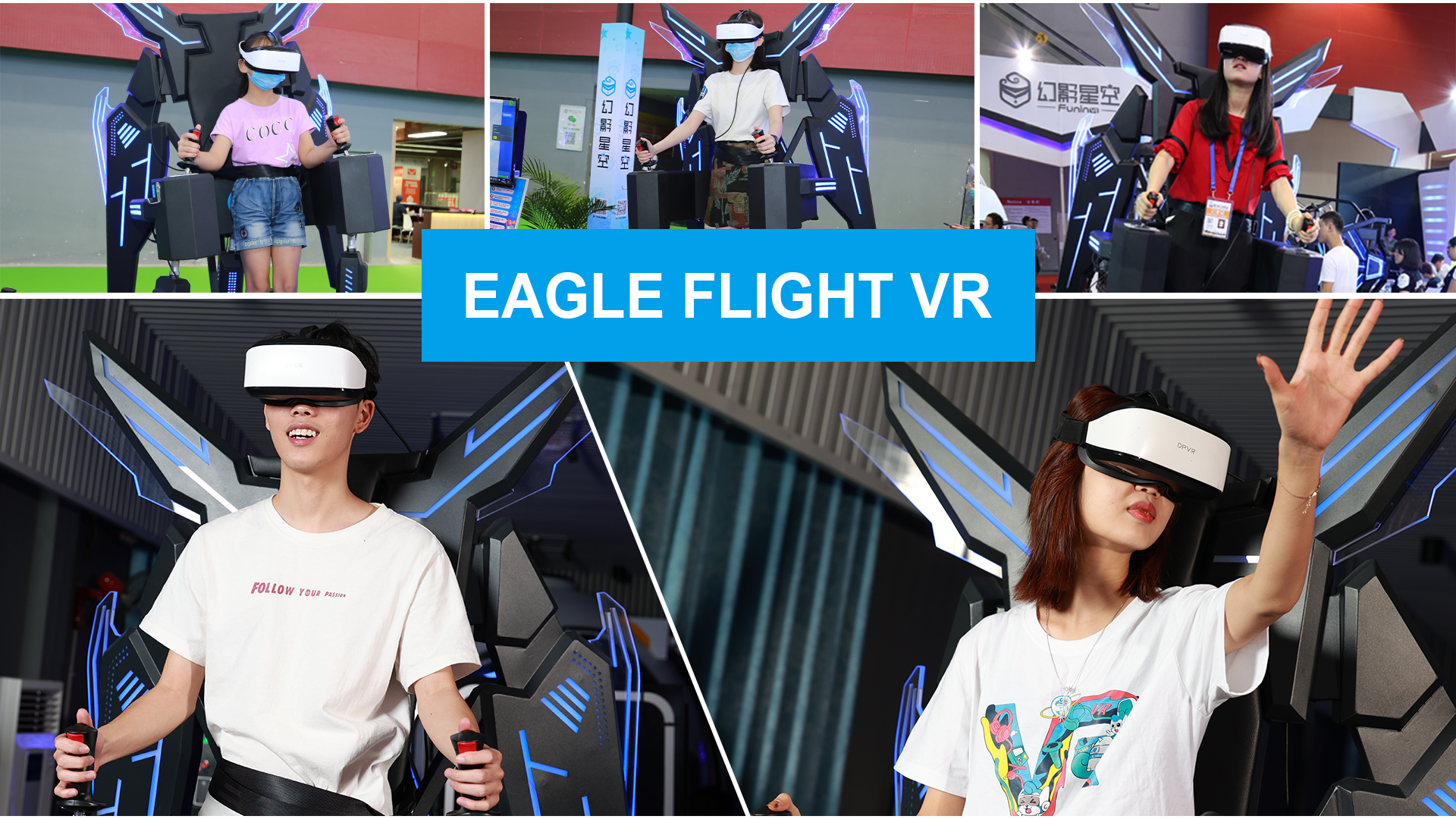 Rated load 150KG 9D Game Simulator Interactive Eagle Flight VR Simulator
