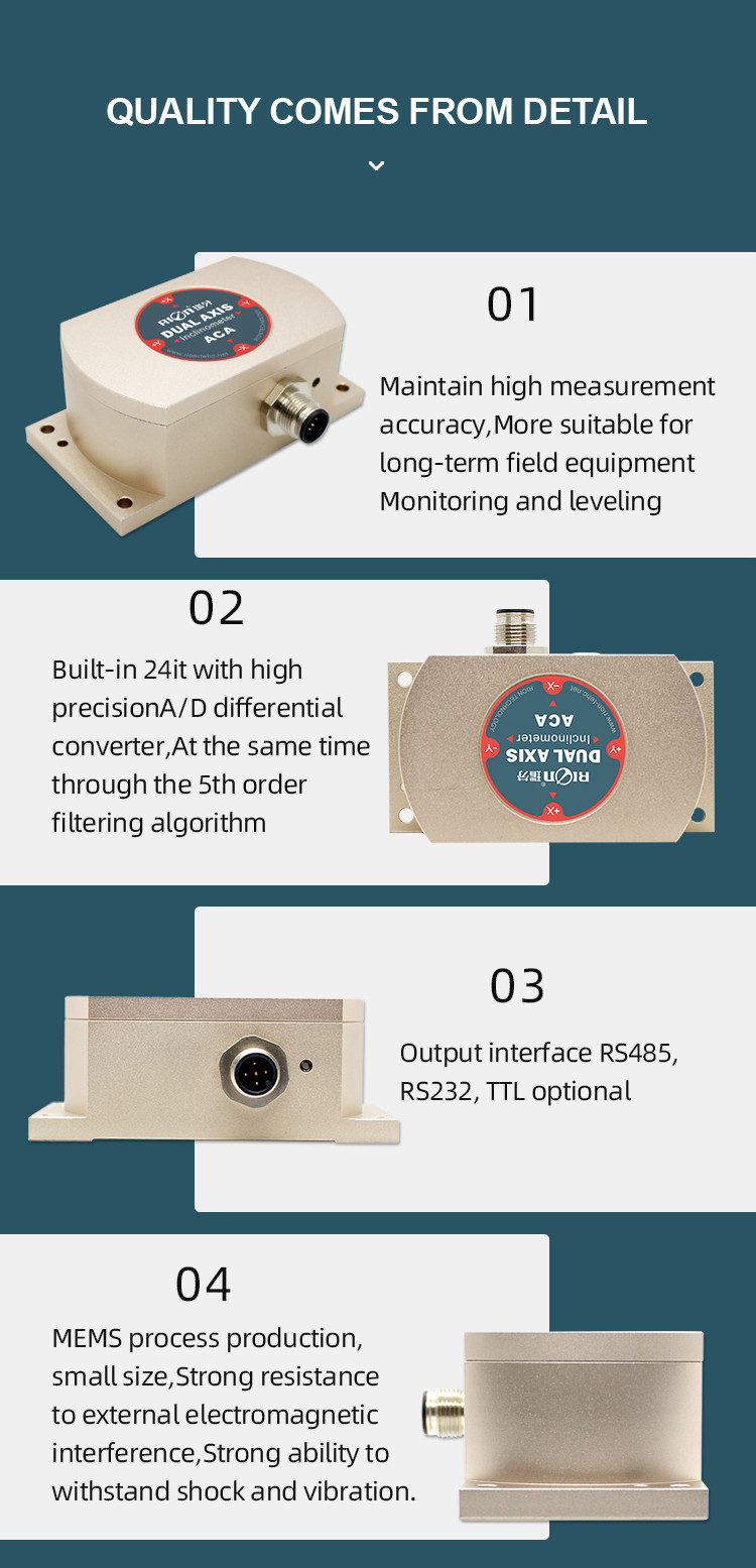 CAN 2.0A Wind Power Inclination Sensor , Precise Wind Tower / Turbines Tilt Sensor