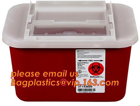 Medical waste container sharp box sharps container for hospital use, 1QT