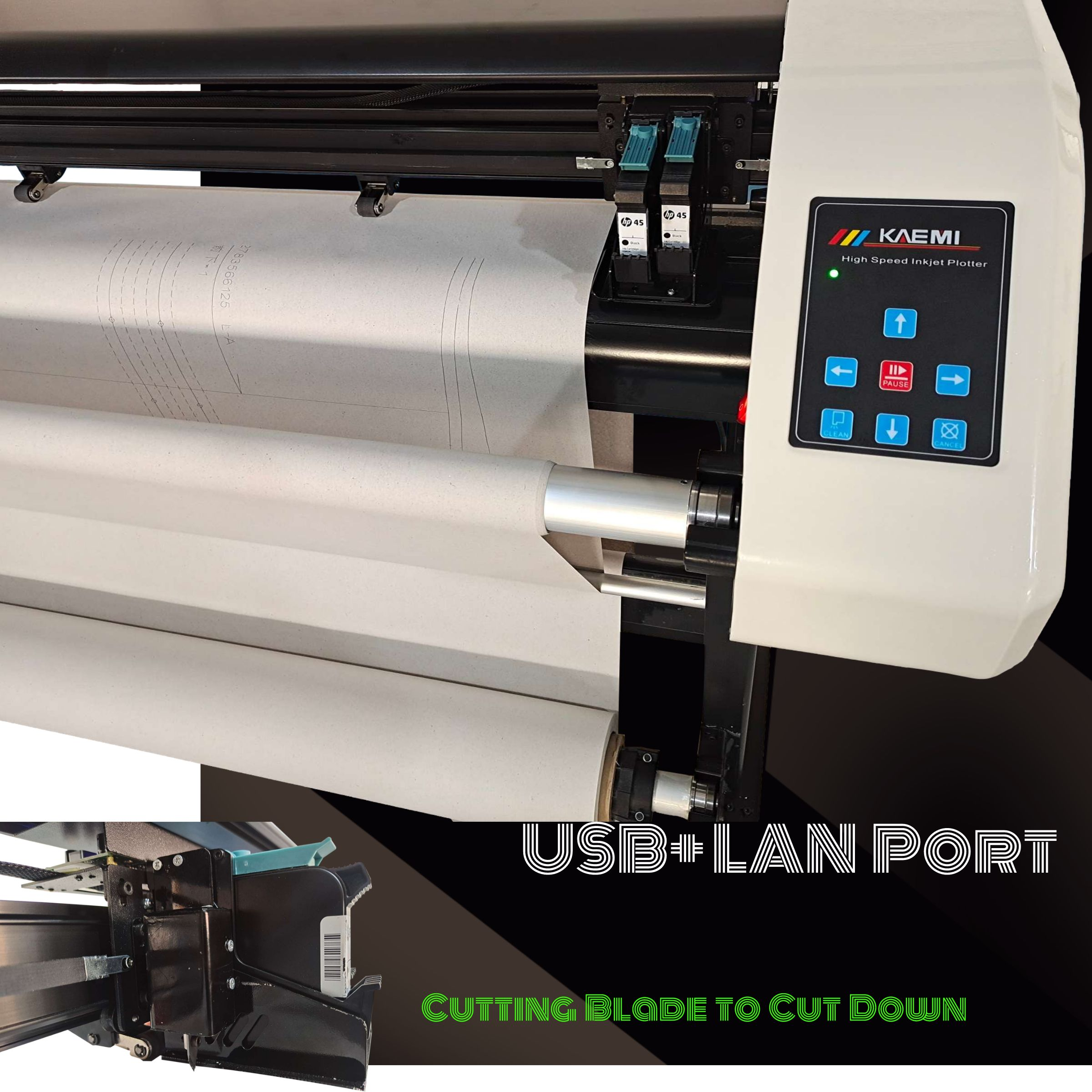 CAD Plotter for All Compatible Files Formats Including PLT and Roll-to-Roll Printer
