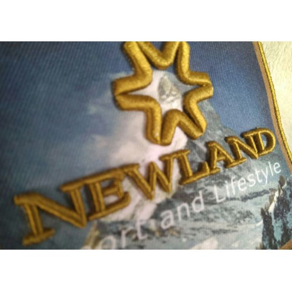 3D Raised Logo Woven Custom Embroidered Patches Sew On Cloth Badges