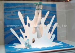 China White Color PVC Carve Wave Crafts , Store Window Decorations Spray Color Finish on sale