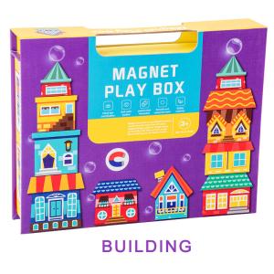 China Preschool Magnetic Jigsaw Puzzle Magnet Play Box Building Blocks on sale