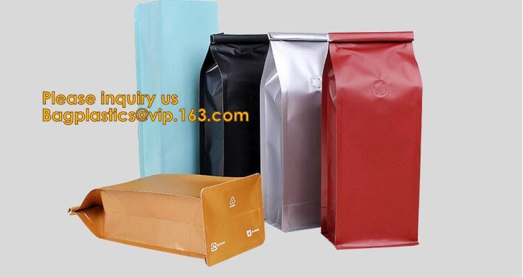 Transparent bopp/opp square block bottom bags with side gusset,Bopp Block Square Bottom Bag,Clear Square Bottom Bags,Can